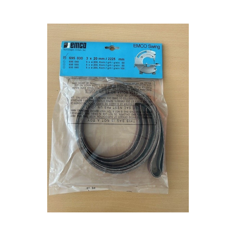 EMCO-Schleifband 20 mm / 1 SET - 3 Stück für Emco Swing