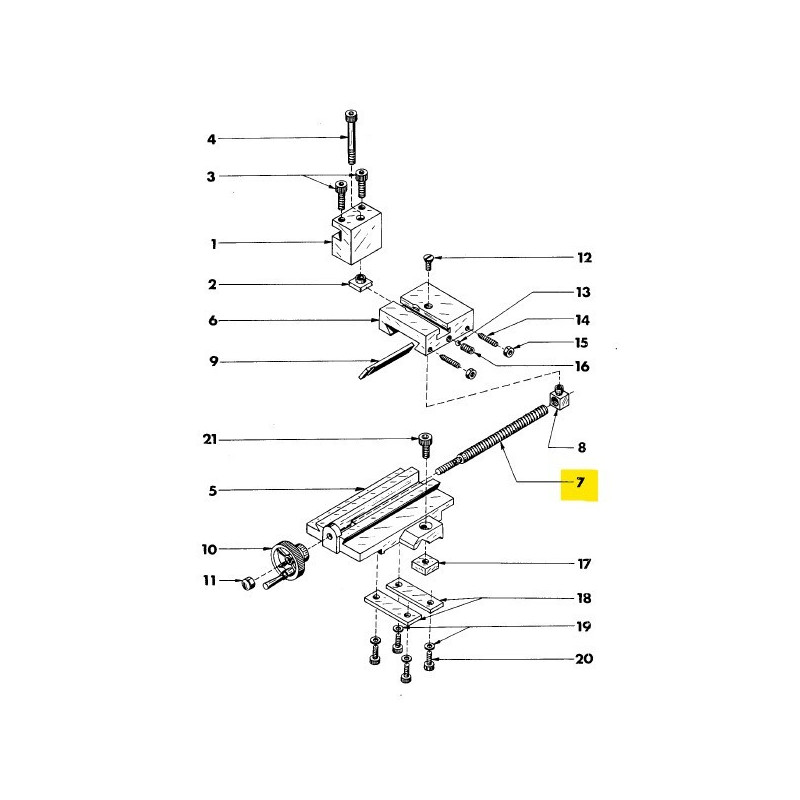 Cross slide screw - Position 7