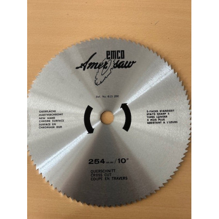 Kreissägeblatt für Querschnitte Ø 254/20 mm, 104 Zähne, Oberfläche hartverchromt