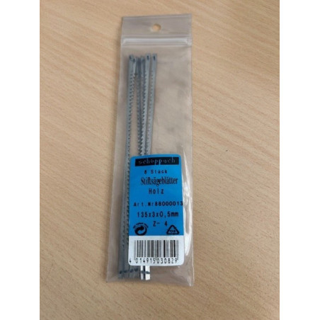 Stiftsägeblätter, 6 Stück  f. Holz 135x3x0,5 Z4 für Scheppach Maschine