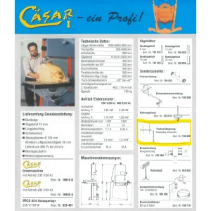 EMCO TISCHVERLÄNGERUNG beidseitig einsetzbar für CÄSAR I und CÄSAR II