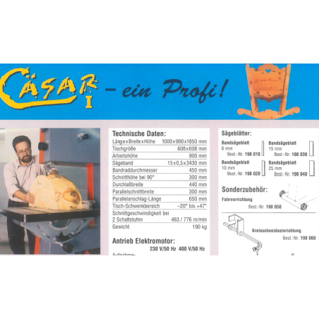 FAHREINRICHTUNG CÄSAR 1 und CÄSAR 2