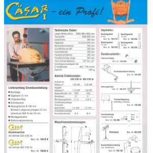 FAHREINRICHTUNG CÄSAR 1 und CÄSAR 2