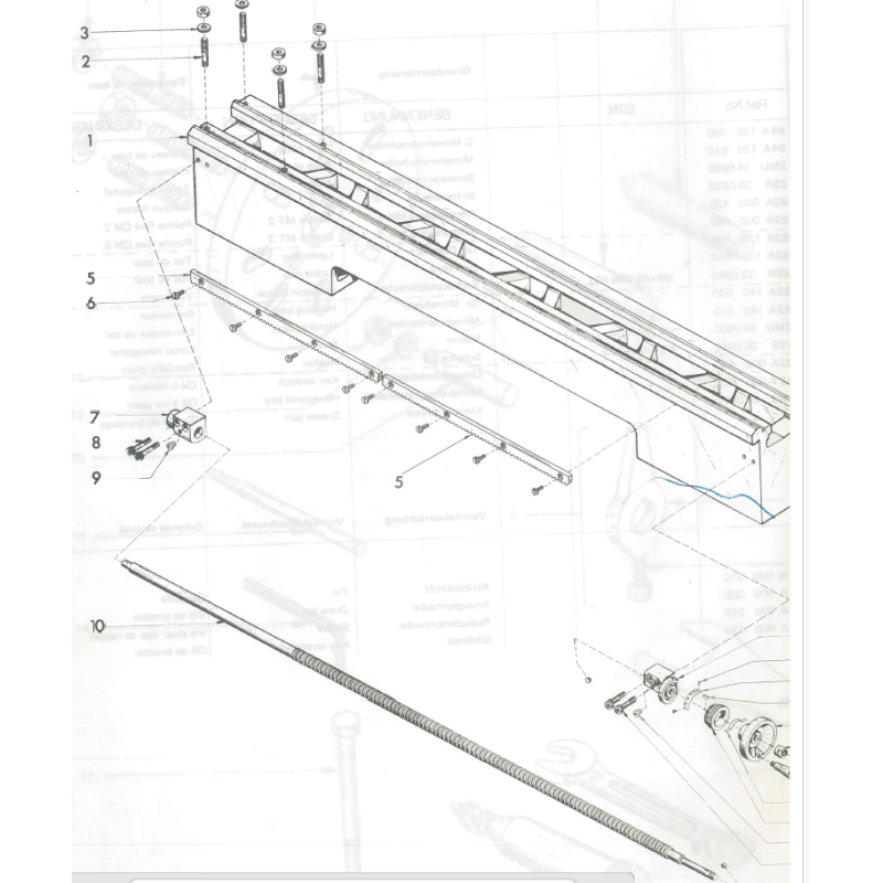 Lead screw for Emcomat 7/ Emcomat 8.4 -  Length 877mm