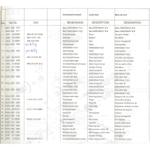 Leitspindel für Emcomat 7/ Emcomat 8.4 -  Länge 877mm