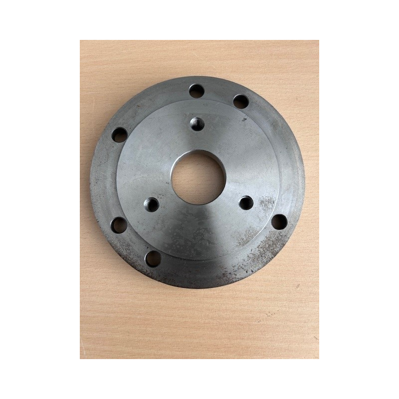 Supportflansch Ø 125 mm, für Drehfutter zur Montage auf Querschlitten, Frästisch und Winkelaufspannplatte