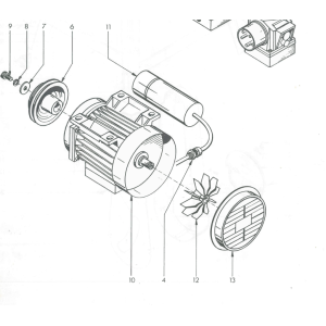 Fan cover for motor single phase - Position 13