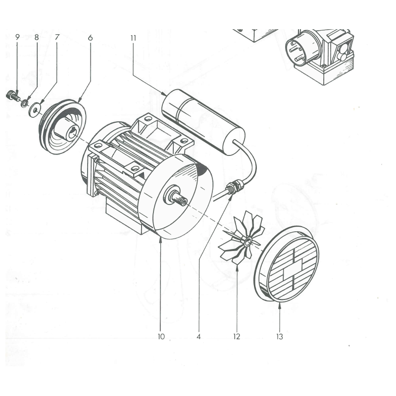 Fan cover for motor single phase - Position 13