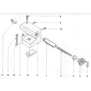 Tailstock ram - Position 1.