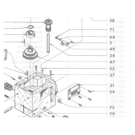 Gr. Zahnrad 35/43 - Vertikalvorrichtung metrisch - Position 47. - Lieferzeit 7-8 Wochen