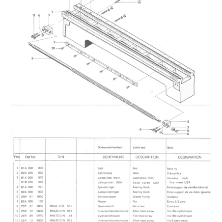 Leitspindel metrisch - Lead screw metr. -  Position 3.