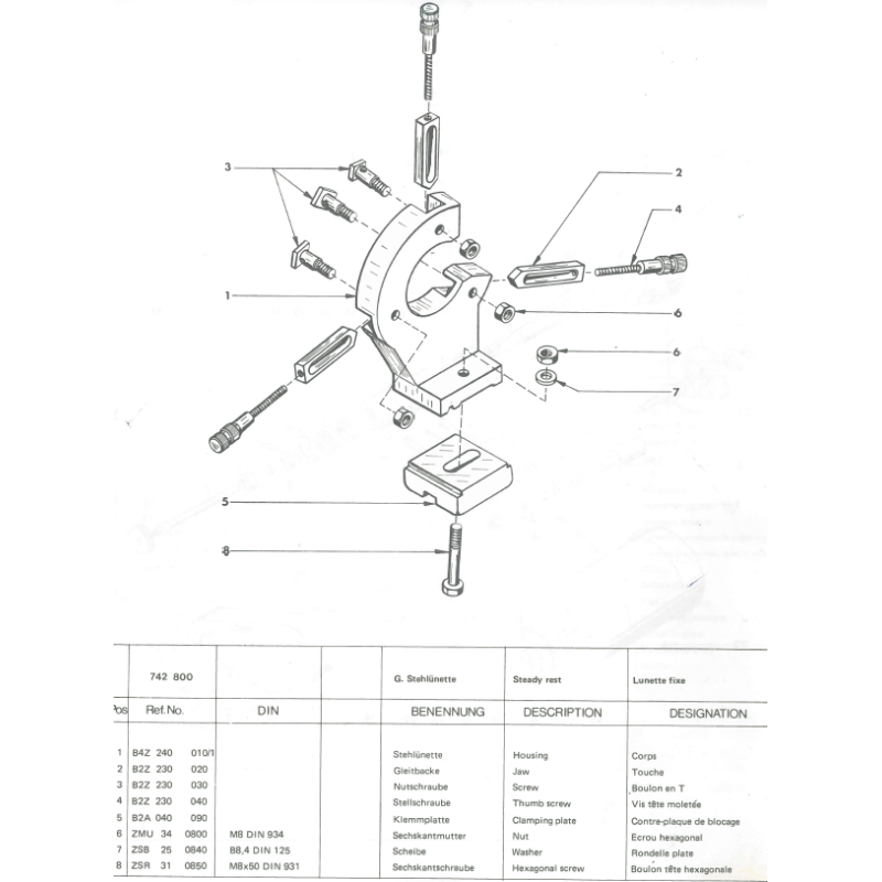 Clamping plate - Pos. 5
