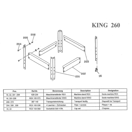 MASCHINENSTÄNDER KING - MACHINE STAND KING