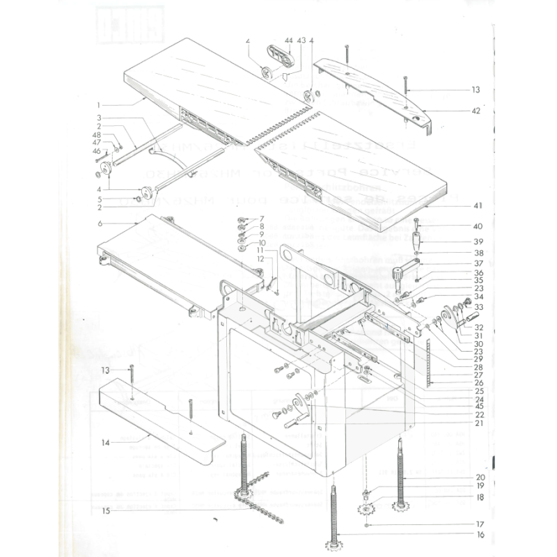 Flat head screw - Position 13.