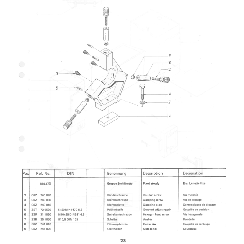 Slide-block - Position 9