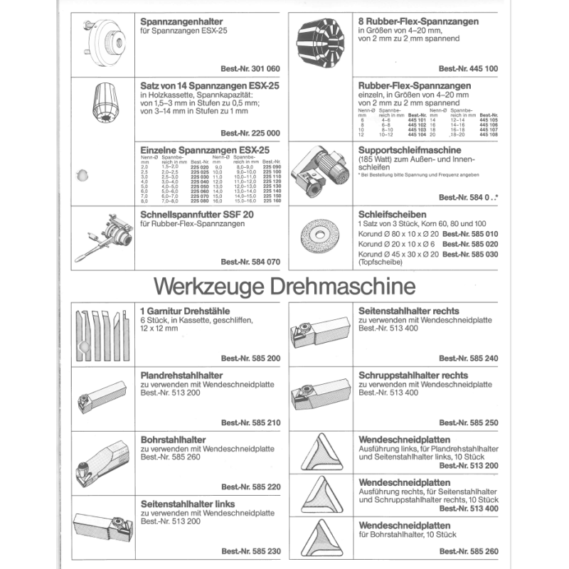 Seitenstahlhalter rechts - für Compact 10/ Maximat Super 11