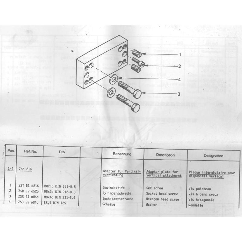 EMCO ADAPTER FOR VERTICALE