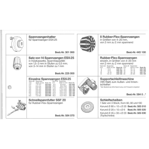 Spannzangen ESX 25 - Set (15Stk.)