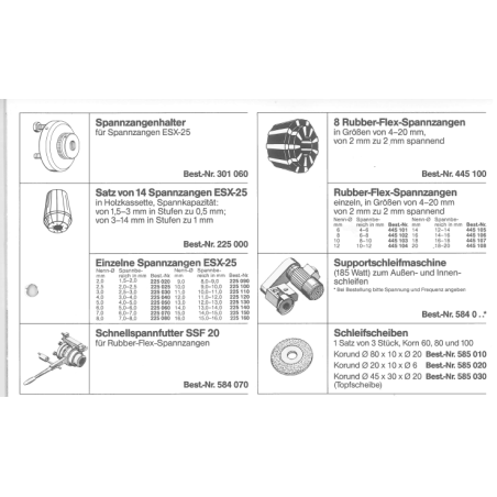 Spannzangen ESX 25 - Set (15Stk.)
