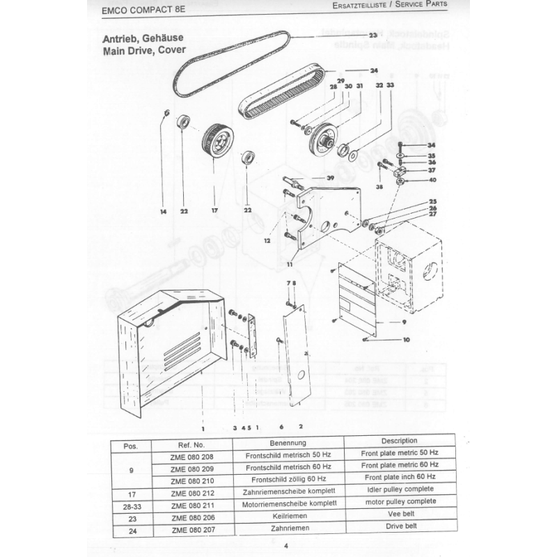 Pulley - Pos. 39 - Compact 8 E