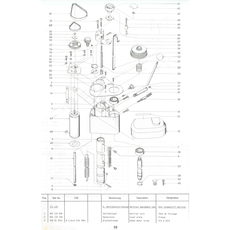 Cover plate - Position 2.