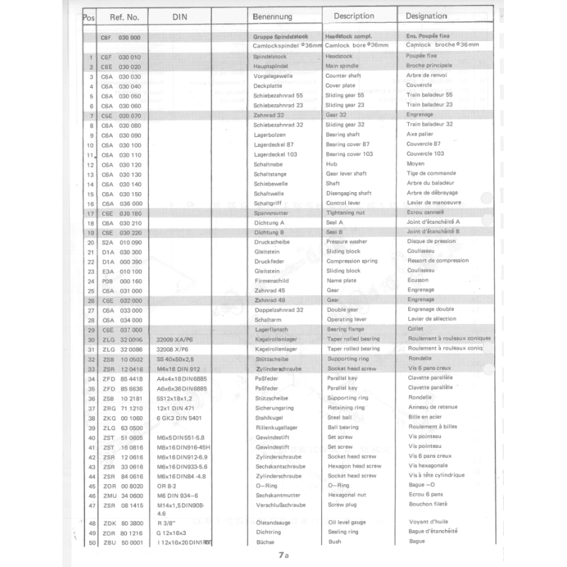 Rillenkugellager - Position 39.