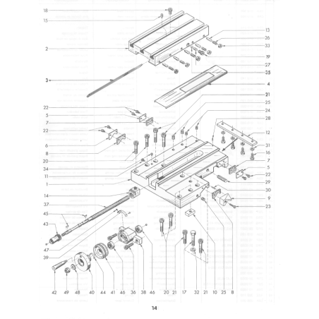 Cross-slide-nut metr. Position 14