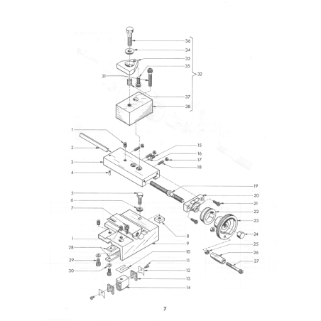 Querspindelträger - Lead screw mount - Position 20.