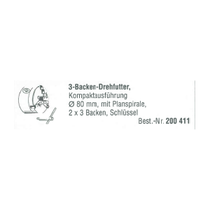 EMCO 3-Backen Drehfutter  Ø 80mm