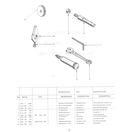 Holding bolt - position 4 and 5