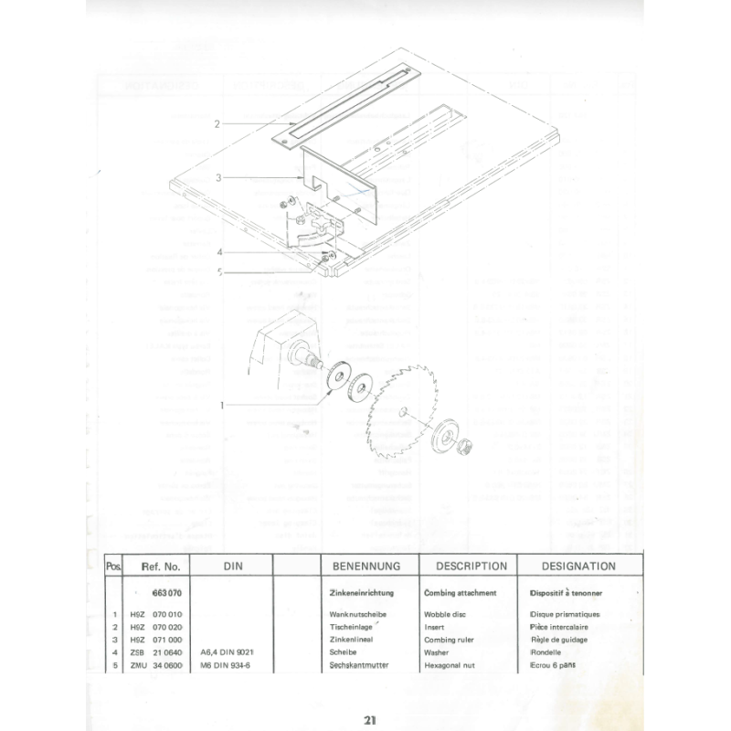 Insert / Combing attachment