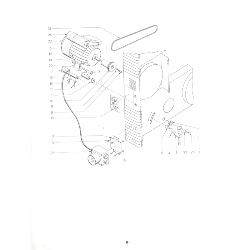 Motor pulley 60Hz - position 10