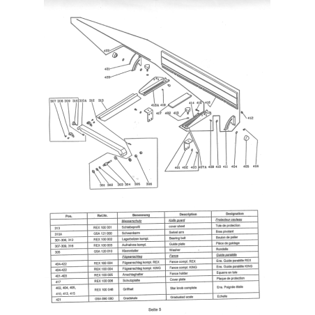 Guide plate - Pos. 307-309,316