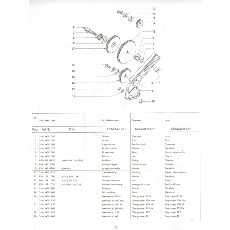 Change gear  127 Modul 1.25 / Bohrung 22mm