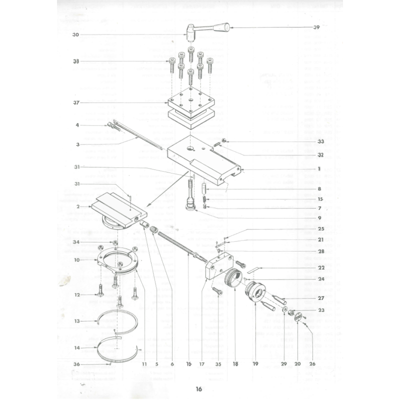 Lead screw assembly M Maximat V13