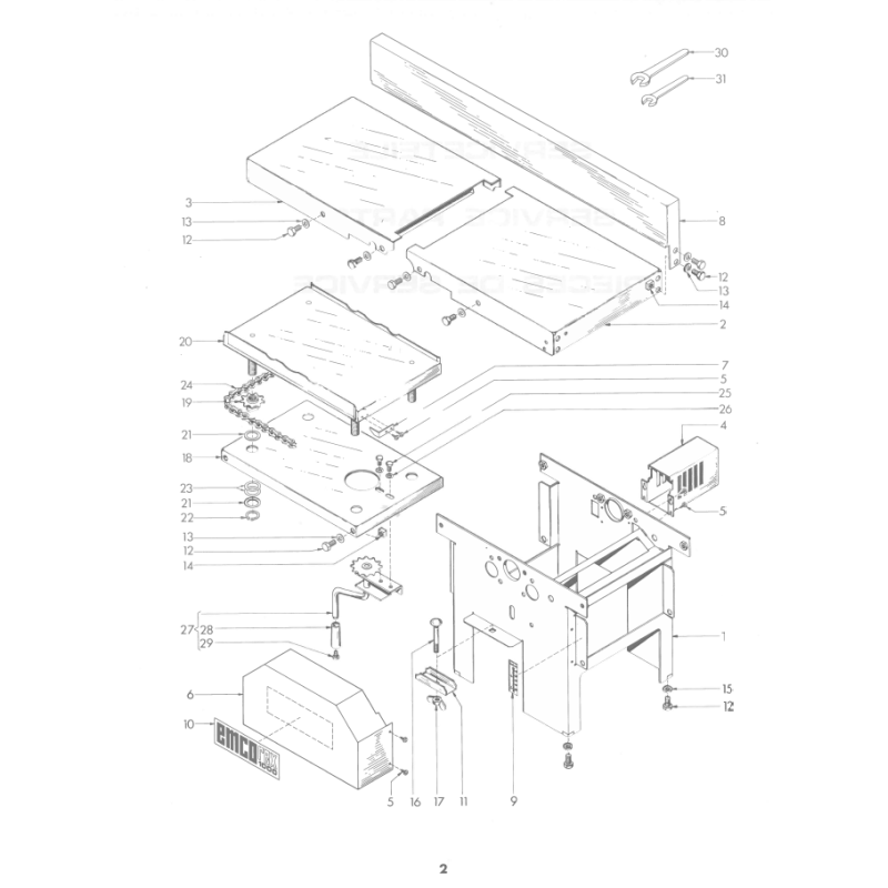 Table holder - position 18