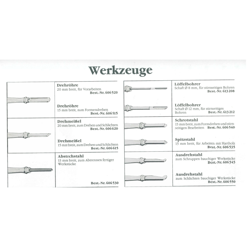 DREHRÖHRE - 15 mm breit, zum Formendrehen