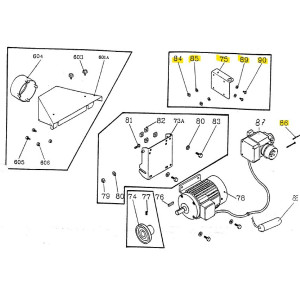 Switch sheet for REX B 30 Pos. 75, 84-86, 89, 90