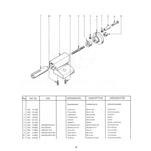 Tailstock compl. metr.