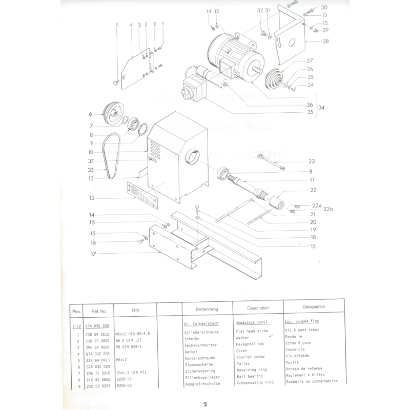 Speed plate 50 Hz - Position 13.