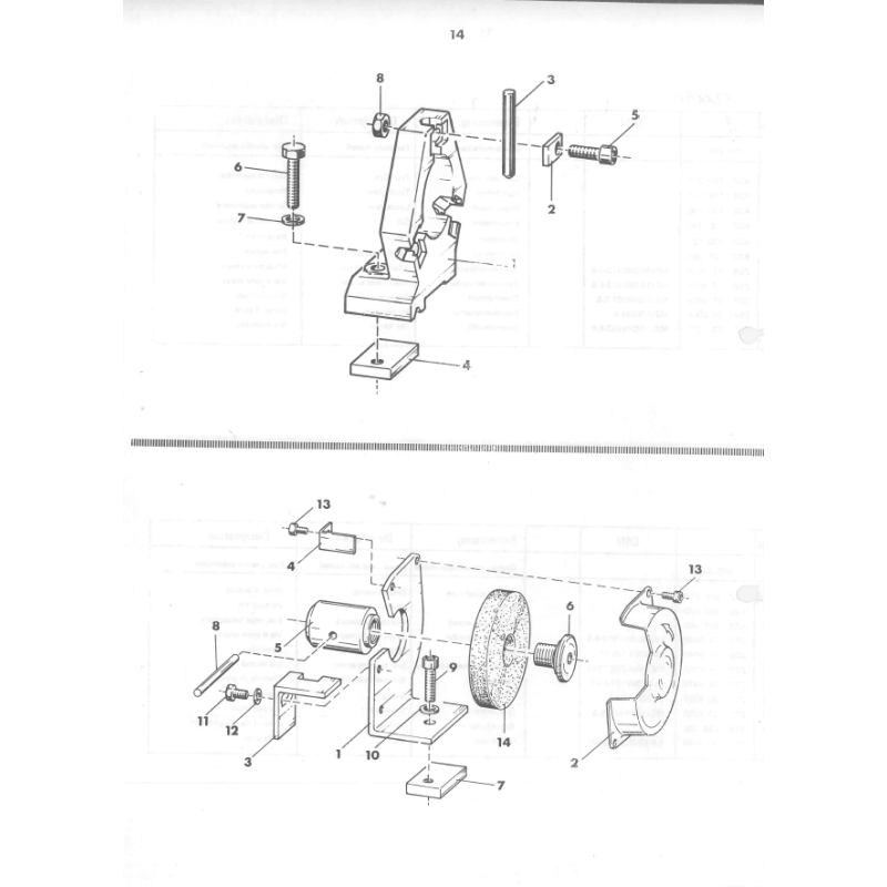 Grinding table