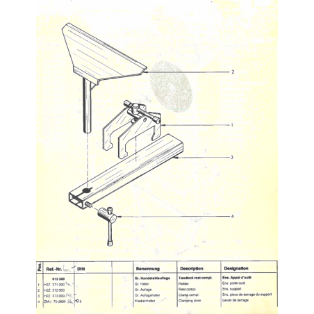 Clamping lever - Position 4
