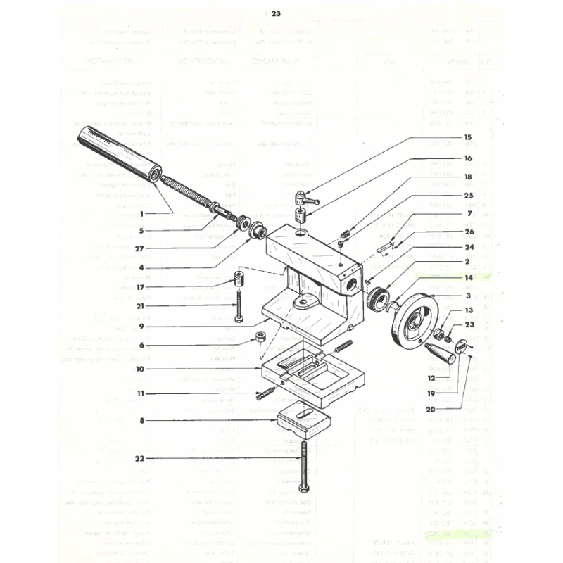 Lead screw M - Position 5.