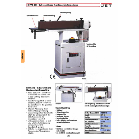 JET-SCHLEIFBAND - Körnung 80 x 150x 2260 mm