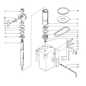 Separate Frässpindel Ø 30 mm, Einspannhöhe 100 mm zu MK81/TF10 (Position 1-11)