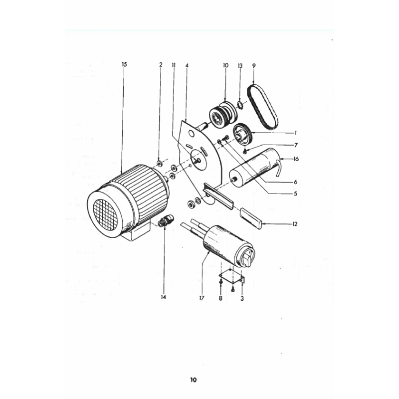 Motor - Dreiphasig 230/400 V 50Hz Flansch 120 Ø Welle 19Ø x 40 - Position 15.