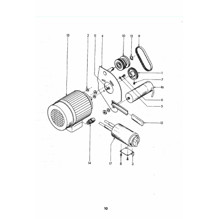 Motor - Dreiphasig 230/400 V 50Hz Flansch 120 Ø Welle 19Ø x 40 - Position 15.