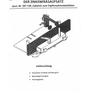 EMCO Zinkenfräsaufsatz zum Zapfenschneidschlitten zu 591140