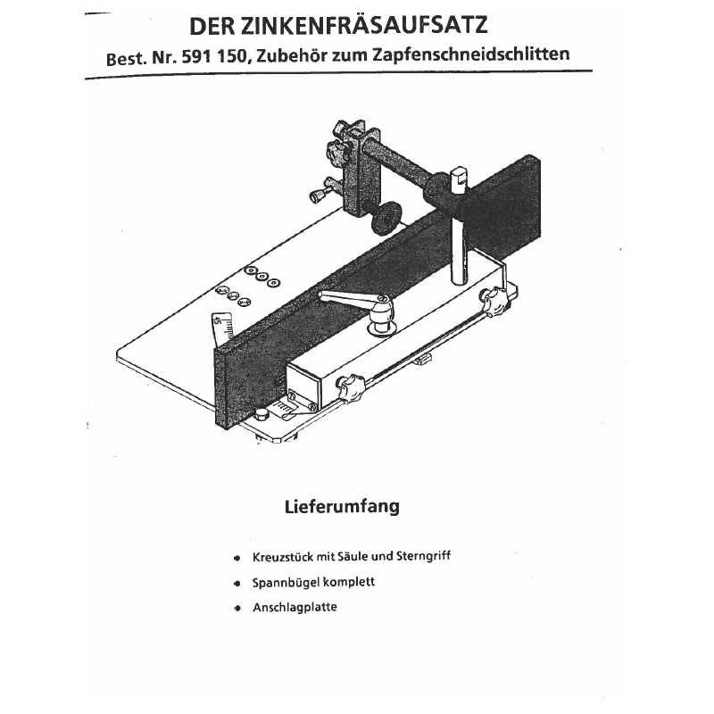 EMCO The combing facility, Accessory for tenoning slide -  591140
