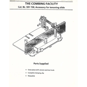 EMCO The combing facility, Accessory for tenoning slide -  591140
